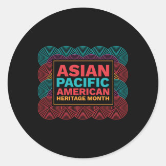 Asian American And Pacific Islander Heritage Month Classic Round Sticker
