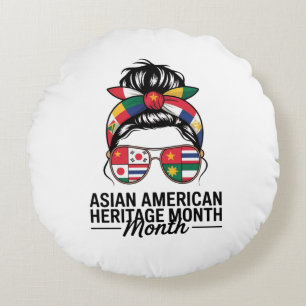 asian american and pacific islander heritage month round pillow