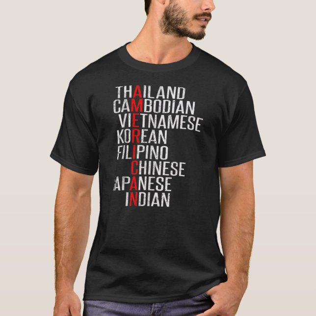 Asian American Pride We Are All Americans  T-Shirt (Front)