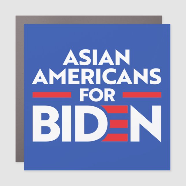 ASIAN AMERICANS FOR JOE BIDEN CAR MAGNET (Front)