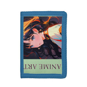 Asian anime cute girl designトートバッグ tri-fold wallet