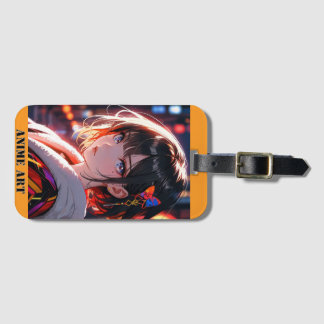 Asian anime cute girl design luggage tag