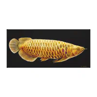 Arowana fish colorful watercolor fish gifts Fleece Blanket by