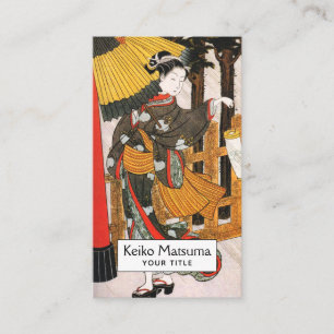 Asian Art Japanese Geisha Business Card