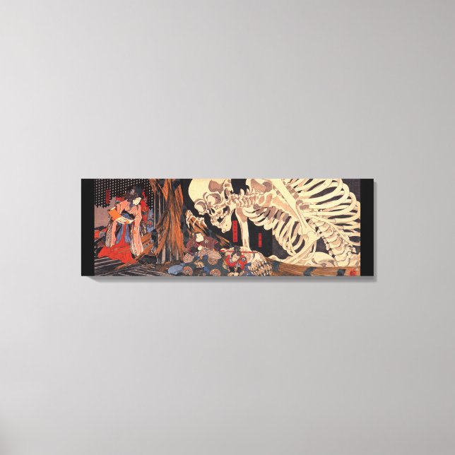 Asian art skeleton canvas print (Front)