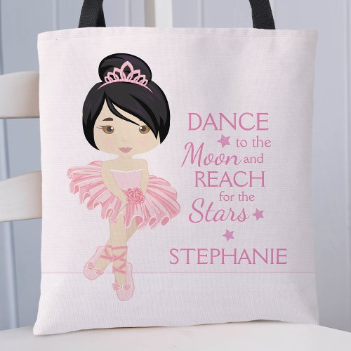 Asian Ballerina Personalized Tote Bag