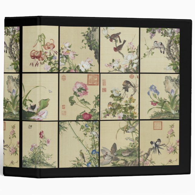 Asian Bamboo Birds Flowers Wildlife Avery Binder (Front/Spine)