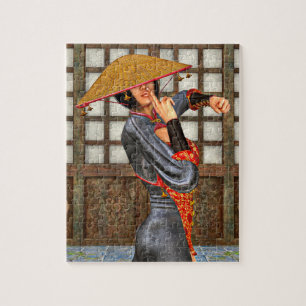Asian Battle Woman Jigsaw Puzzle