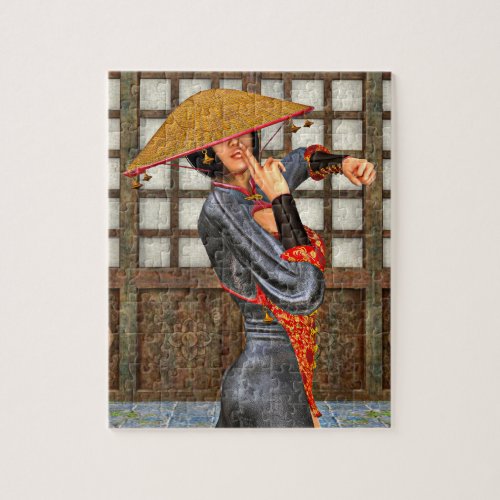 Asian Battle Woman Jigsaw Puzzle