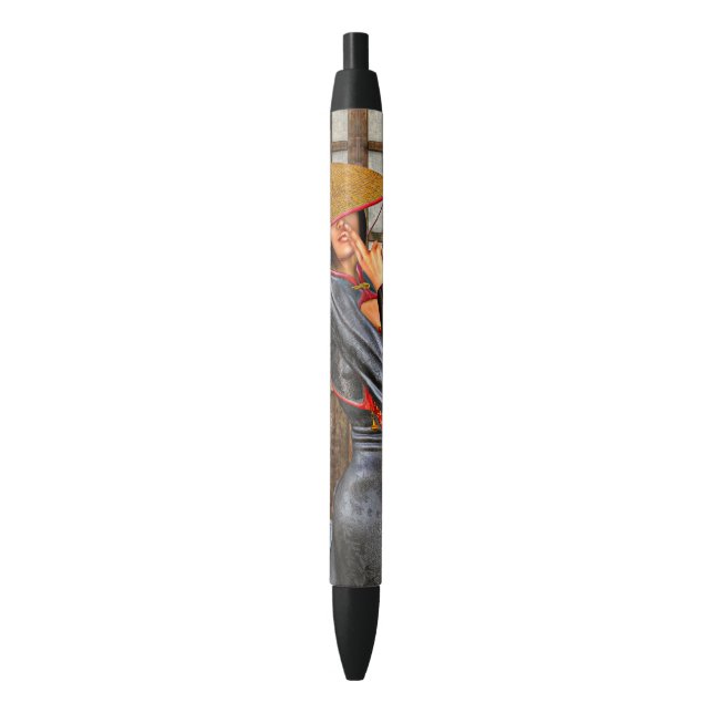 Asian Battle Woman Pen (Front Vertical)