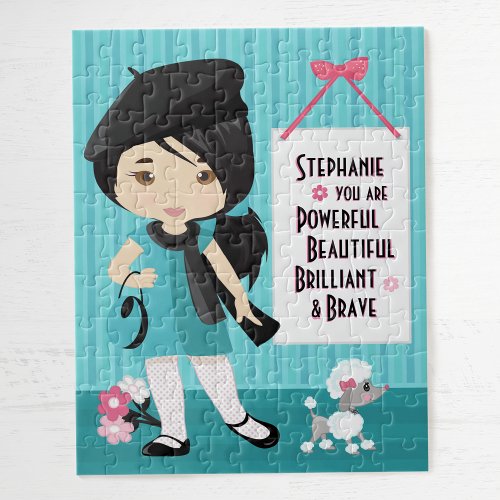 Asian Beautiful and Brave Girl Jigsaw Puzzle