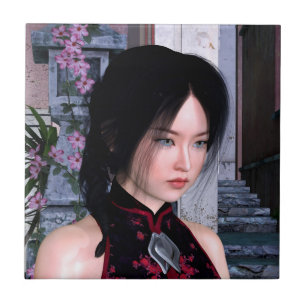 Asian Beauty Ceramic Tile