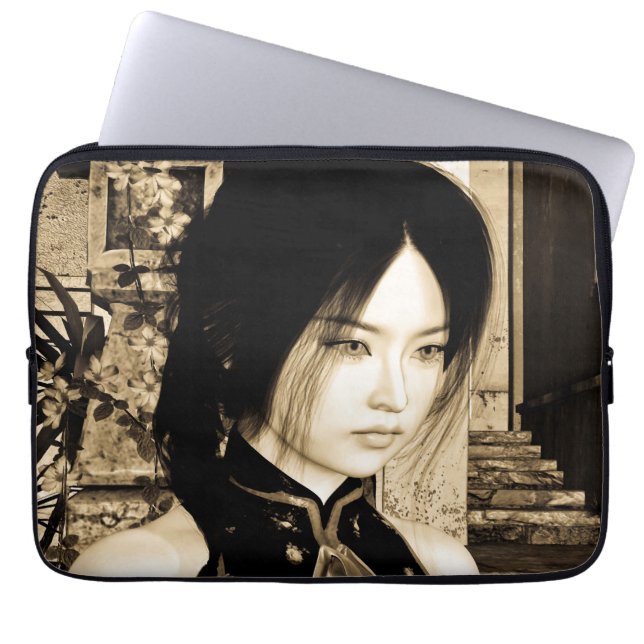 Asian Beauty Laptop Sleeve (Front)
