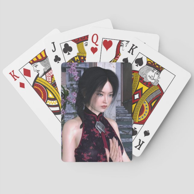 Asian Beauty Poker Cards (Back)