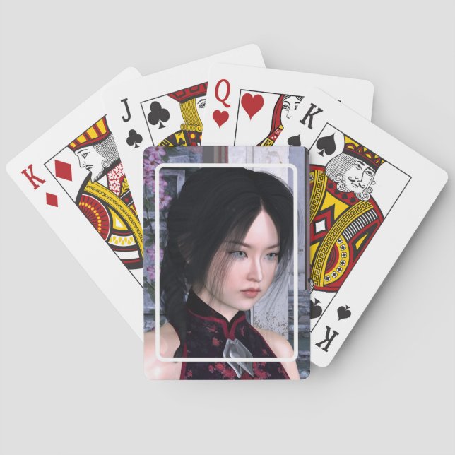 Asian Beauty Poker Cards (Back)