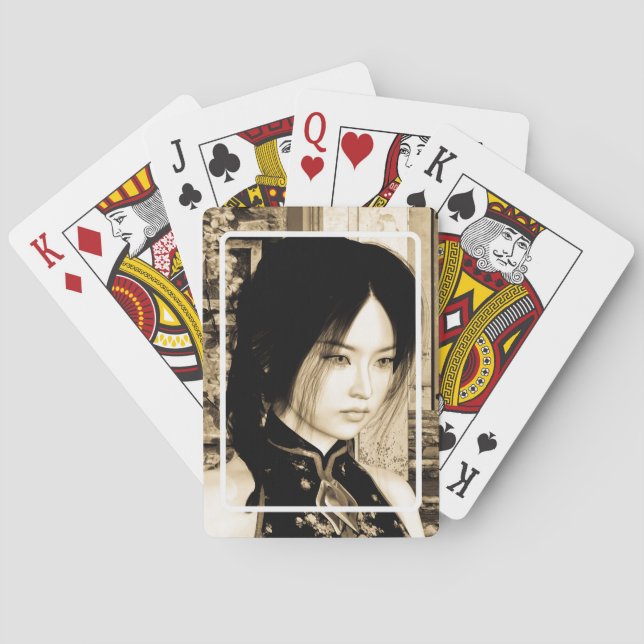 Asian Beauty Poker Cards (Back)
