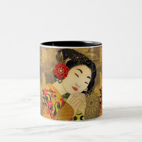 Asian Beauty Two_Tone Coffee Mug