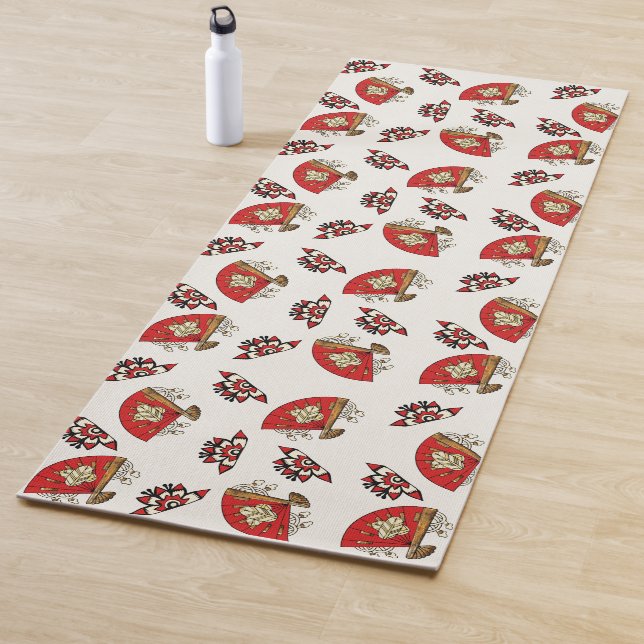 Asian Bird Deco Yoga Mat (In Situ)