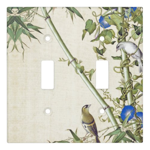 Asian Birds Flowers Bamboo Light Switch Cover