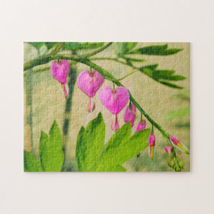 Asian Bleeding Heart Lamprocapnos Flower Jigsaw Puzzle