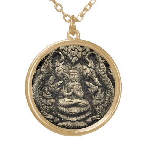 Asian Buddha Gold Plated Necklace