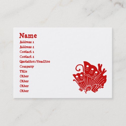 Asian Butterfly Japanese Kamon Design Business Card