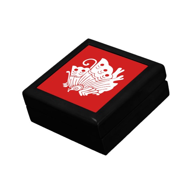 Asian Butterfly Japanese Kamon Design Gift Box (Side)