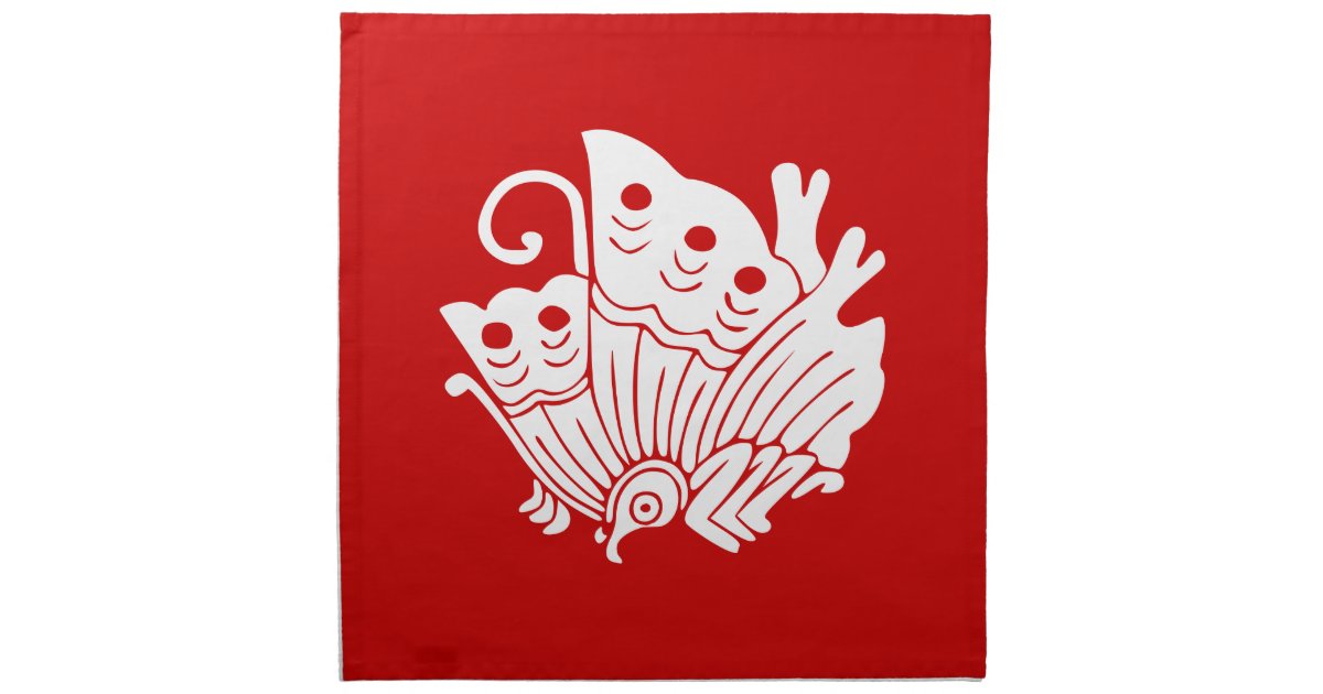 Asian Butterfly Japanese Kamon Design Napkin Zazzle