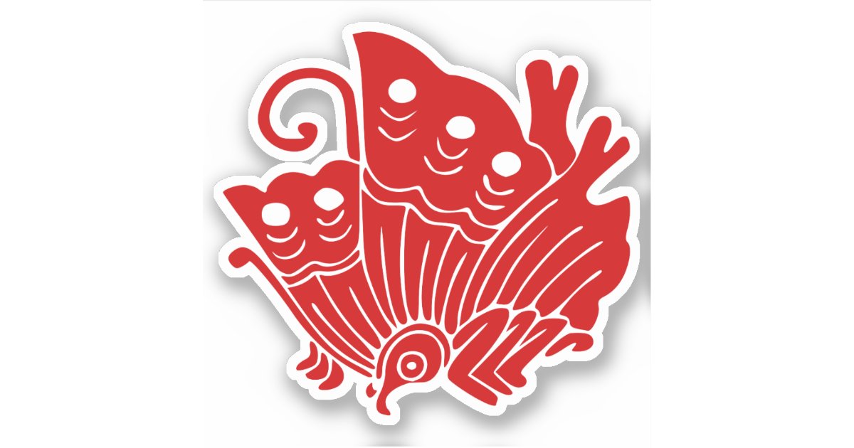 Asian Butterfly Japanese Kamon Design Sticker Zazzle