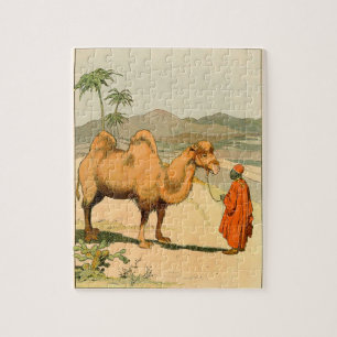 Asian Camel & Desert Traveler Jigsaw Puzzle