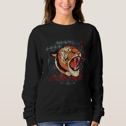 Asian Cat  Animal Predator Tiger Sweatshirt
