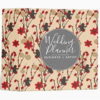 Asian Cherry Blossom Monkey Wedding Planner