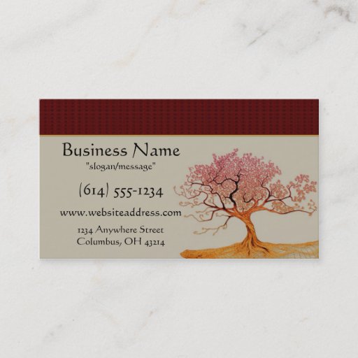 Customizable Asian Cherry Blossom Tree Business Cards