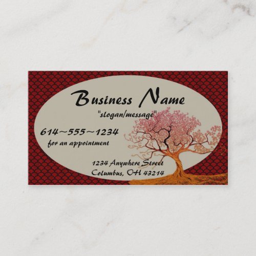 Asian Cherry Blossom Tree D2 Business Cards
