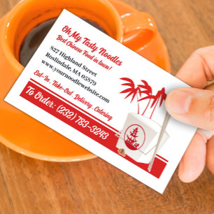 Asian Chinese Takeout Business Card Template