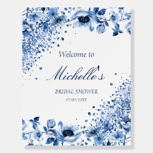 Asian Chinoiserie Light Blue Floral Bridgerton Foam Board