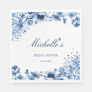 Asian Chinoiserie Light Blue Floral Bridgerton Napkins