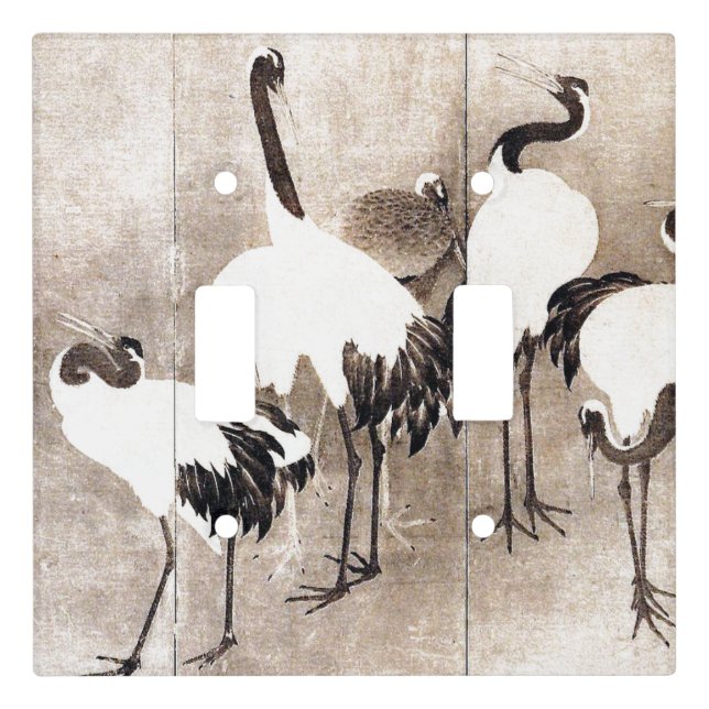 Asian Crane Birds Animals Light Switch Cover (Front)