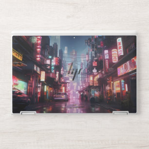 Asian Cyberpunk City HP Laptop Skin