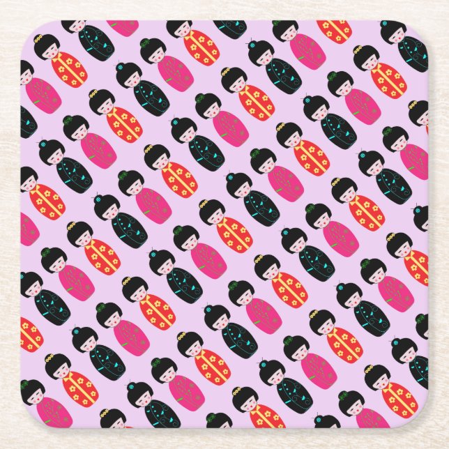 Asian Dolls Paper Coaster (Front)
