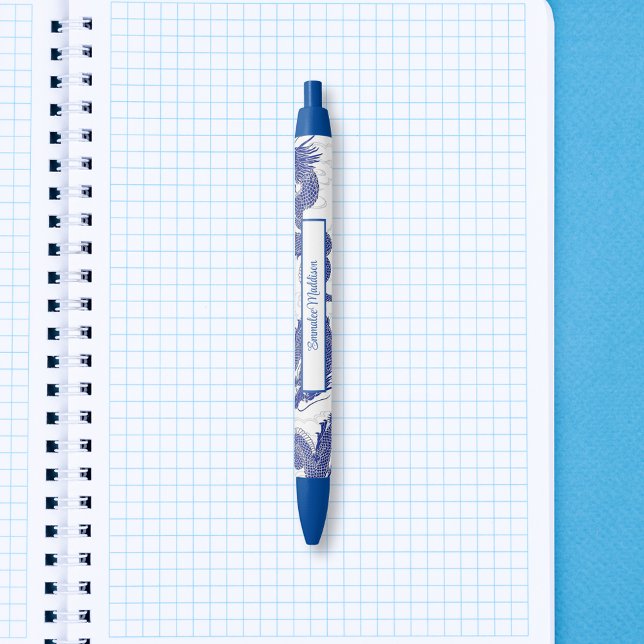 Asian Dragon Blue White Chinoiserie  Pen (Creator Uploaded)