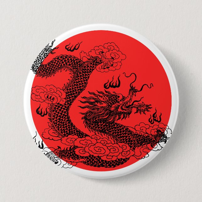 Asian Dragon Button (Front)