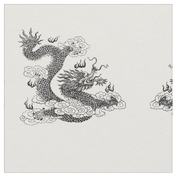 Asian Dragon Fabric by ARTBRASIL at Zazzle