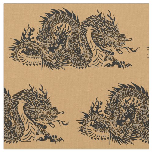 Asian dragon fabric