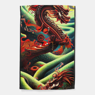 ASIAN DRAGON  GARDEN FLAG