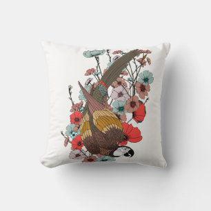 Asian Dragon Logo Throw Pillow