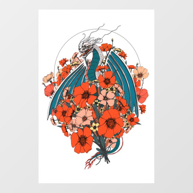 Asian Dragon Logo Wall Decal (Front)