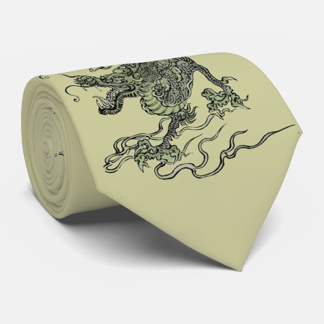 Asian Dragon Neck Tie (Rolled)