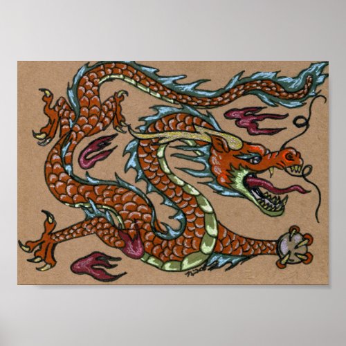 Asian Dragon Poster