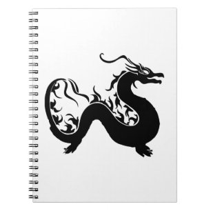 Asian Dragon Silhouette Notebook